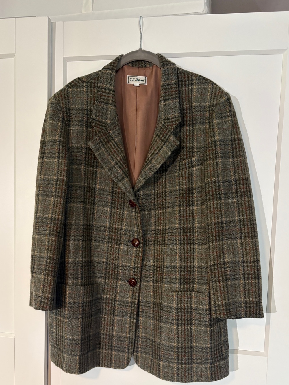 LL Bean Plaid Blazer Size 20